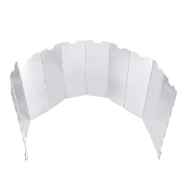 Imagem de Akozon 10PCS Protetor de Dobrável Em Liga de Alumínio para Camping, Bloqueador de Portátil para Cozinhar Ao Ar Livre, Painel Corta-vento de Cozinha Leve e Durável