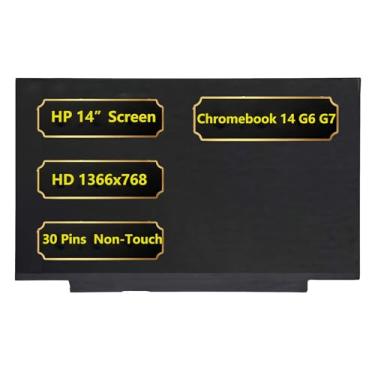 Imagem de Jxjslp Tela LCD de substituição de 35.6 cm para laptop HP Chromebook série 14 G6 G7 tela sem toque HD 1366 x 768 tela LED LCD de 30 pinos
