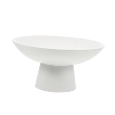Imagem de Ciieeo Fruteira De Cerâmica Alta Com Pé Decorativa Para Sobremesas e Lanches Design e Ventilado Para Mesas e Festas Branca
