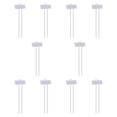 Imagem de Ｂｅｓｇａ 10pcs estacas de jardim estacas de planta reutiliza a água de plantio resistente à água de ferrugem Tag de planta de estaca para estufa para estufa, Branco