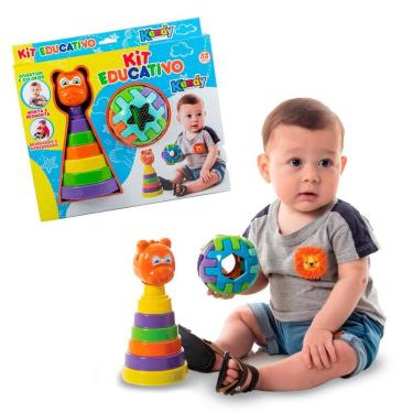 Imagem de 2 Brinquedos Educativos Acima De 1 Ano - Ursinho + Bola