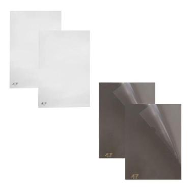 Imagem de Kit Pasta L A4 Cores a escolher - ACP, 2 CRISTAL + 2 FUME