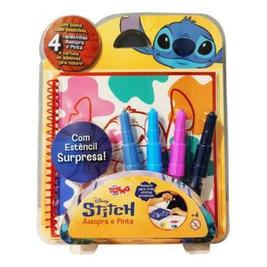 Imagem de Conjunto Atividades Assopra E Pinta Canetinha Disney Stitch - TOYNG, C