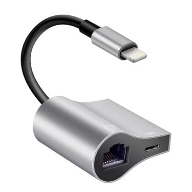 Imagem de Enbiawit Adaptador Lightning e USB C para Ethernet