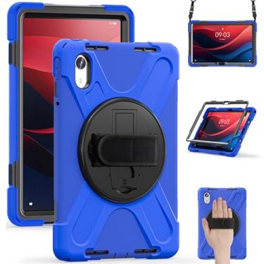 Imagem de Capa à prova de choque para tablet Lenovo Tab M11 de 11 polegadas 2024 (TB-330FU TB-330XU), capa de tablet portátil resistente com alça de suporte giratório 360 e estojo de transporte para cinto de