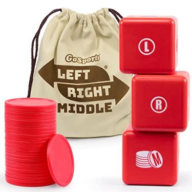 Imagem de GoSports Left Right Middle Giant Dice Game - 3.5" Foam Dice Game for Indoor/Outdoor Play