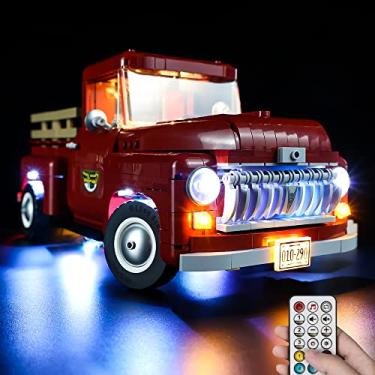 Imagem de Kyglaring Kit de iluminação LED para caminhonete Lego Creator 10290 e conjunto de luzes compatível com Lego Vintage 1950 Kit de construção de caminhonetes – Não inclui o modelo (Versão RC)