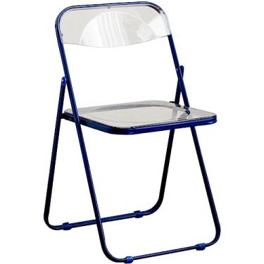 Imagem de Cadeira dobrável cadeira dobrável para sala de jantar interior cadeira dobrável com moldura de metal colorido, cadeira de encosto de lazer simples, banco de maquiagem para quarto de casa, para tirar