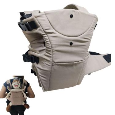 Imagem de Canguru Carregador Bebe Criança Alça Ajustavel Bolso Seguro Confortavel Sentado Viagem Passeio Resistente