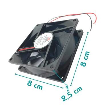 Imagem de Cooler Mini Ventoinha 12v 80x80x25mm 01 Unidade GP Chocadeiras - ZX
