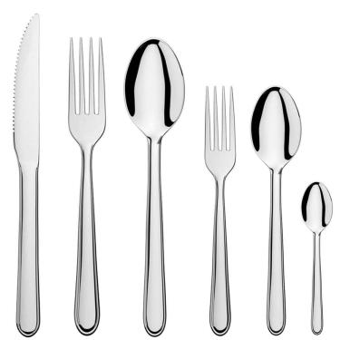Imagem de Jogo de Talheres Turim Conjunto de Facas Garfos e Colheres Faqueiro 72 Peças de Aço Inox Brinox