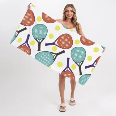 Imagem de Toalha de Praia - Padel Raquetes & Bolas - Texmil