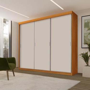 Imagem de Roupeiro Casal Luxo Imola 100% Mdf 3 Portas de Correr 5 Gavetas Trilho
