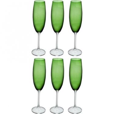 Imagem de Conjunto De Taças Para Champanhe Bohemia 57938 220ml 6 Peças Verde