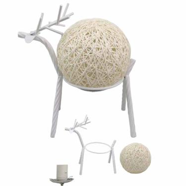 Imagem de Luminaria Abajur Mesa Veado Cervo Natal Rena Enfeite Decoraçao Casa Quarto Sala Recepçao