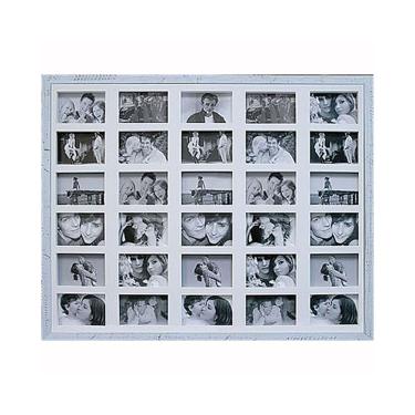 Imagem de Painel Para 30 Fotos Bee Rustic Collection 73x93cm Branco - Kapos