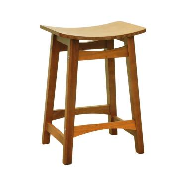 Imagem de Banco Médio Confort Madeira Maciça Assento Anatômico - Amêndoa Madeira