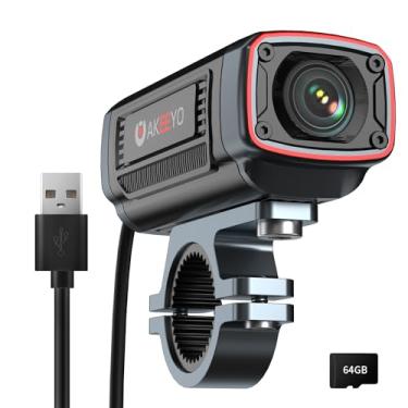 Imagem de Câmera AKY-710S para motocicleta/bicicleta 4K 28fps, 2K 55fps, grande angular 142°, IP67, 5MP, gravação em loop e emergência, monitor de estacionamento, bicicleta, esportes ao ar livre, recarregável