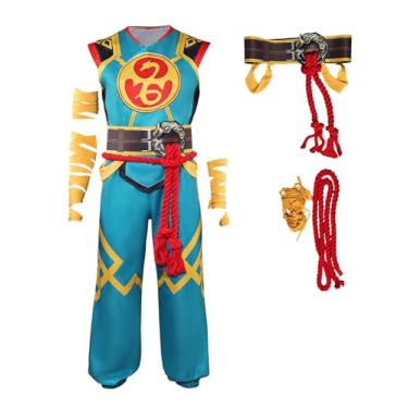 Imagem de Iron Fist Cosplay Kung Fu Costume Adult Men Superhero Green Suit Full Set Halloween Outfits