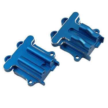 Imagem de Aluminum Front & Rear Gearbox Housing Set for 1/18 Granite Grom, Typhon Grom, 1/14 Mojave Grom – Diff Cover & Transmission Case Upgrade, Replaces ARA320749 (Blue)