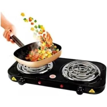 Imagem de Fogão Elétrico Cooktop Portátil 2 Bocas 2500W 127V