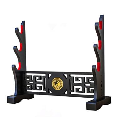 Imagem de FOXSMZZ Suporte Para Espadas Acolchoado De Veludo Katana, Exibição Samurai, Todas As Armas Tanto (Bagua-3)