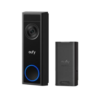 Imagem de eufy Security Campainha Com Vídeo C31, Bateria Extra Recarregável, 2K Fhd, Opções De Alimentação Dupla, Chamada Ao Vivo, Gravação 24 Horas Por Dia, 7 Dias Semana, Detecção Movimento E Pessoas, Compa