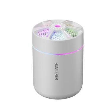 Imagem de WeiLaiKeQi Mini Umidificador de Ar Difusor de Óleos Essenciais Portátil Luz Noturna Umidificador de Mesa Difusor de Aromas para Casa Sala de Fitness Banheiro, Branco