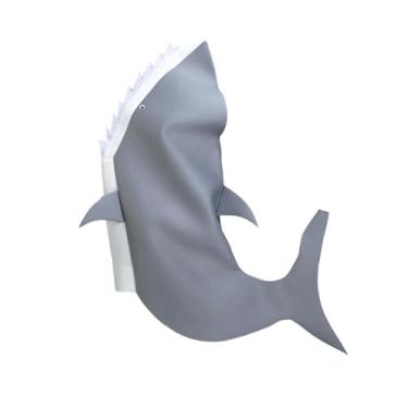 Imagem de kowaku Fantasia de tubarão para adultos, roupa cosplay de animal, roupa engraçada para festa à fantasia