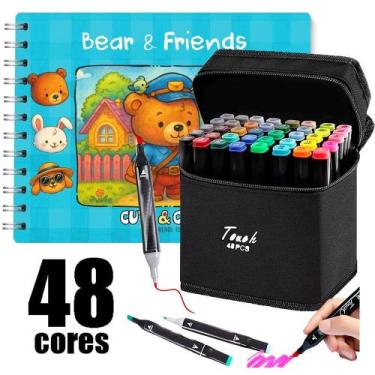 Imagem de Kit Completo Para Colorir Livro Estilo Bobbie Goods Capa Dura Azul Esp