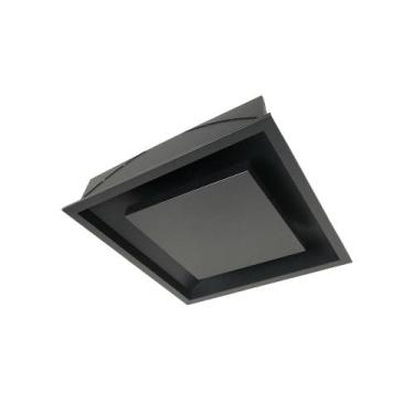 Imagem de Plafon de luz indireta embutir 45x45cm para 4 lâmpadas e27 preto - Lum