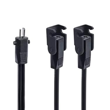 Imagem de Okin Cabo Divisor Em Y De 2 Pinos Okin, Alimentação Substituição (Um 4,6 Pés E Outro 0,66 Pés), Motores Para 1 Fonte Poltrona Reclinável Elétrica Cadeiras Elevatórias Limoss Dewert Lazyboy Pride Cat