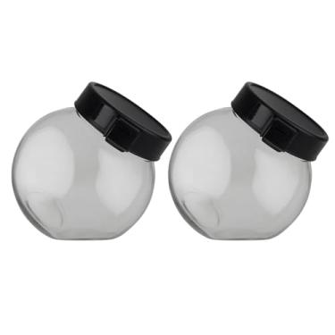 Imagem de Kit 2 Pote Baleiro Plastico Tampa Abre Fácil 1450ml Multiuso Mantimentos (Fumê)