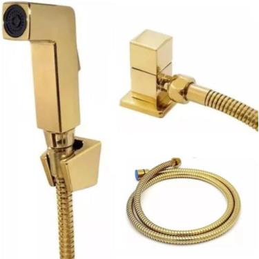 Imagem de Ducha Higiênica Mangueira 1,2m Completa Quadrado Luxo Com Registro Dou