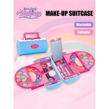 Imagem de Conjunto De Maquiagem Lavável De Princesa Para Meninas Com Maleta Brin