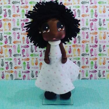 Imagem de Boneca Preta em Porcelana Fria - Os Grashis