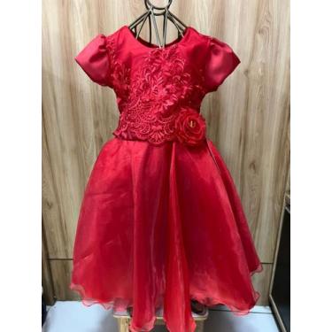 Imagem de Vestido De Festa Infantil - Bianca Kids , G, Vermelho