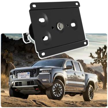 Imagem de Suporte de placa de licença antirroubo compatível com Nissan Frontier 3ª geração D41 2022-2024, Titan XD 2ª geração A61 2016-2024, kit de montagem de suporte de placa de licença de grade frontal, sem