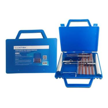 Imagem de Kit Completo Reparo de Pneus Luatek Bicicleta Moto 11 Peças