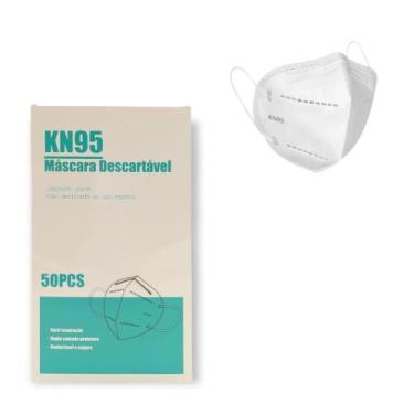 Imagem de Kit 50 Máscara Kn95 Descartável Proteção Respiratória 5 Camadas - King