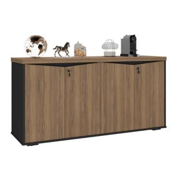 Imagem de Balcão 4 Portas Com Tranca França Nogal Preto