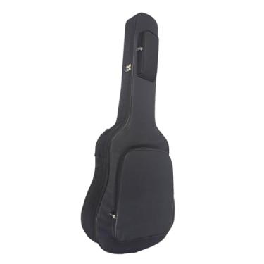 Imagem de YIJU Bolsa para violão acústico de 40/41 polegadas, bolsa para transporte, à prova d'água, Oxford, alça de transporte, bolso grande, acolchoado,