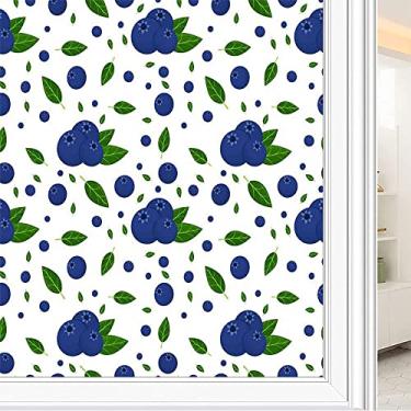 Imagem de Película de janela de privacidade de flores, textura de estilo floral, filme de vidro para sala de estar e escritório em casa, L90 x C 190 cm