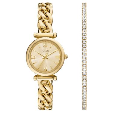 Imagem de Relógio Fossil Feminino Carlie Dourado - Es5387set/1dn