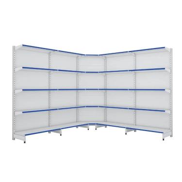 Imagem de Gôndola FLEX Parede 1,70m Altura x 4,00m Comprimento 1 Canto 2 Inicias 2 Continuações Amapá