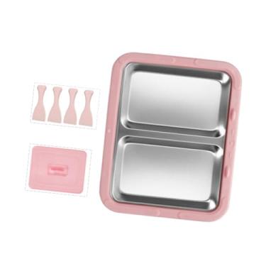 Imagem de IEUDNS Máquina de sorvete Forma de sorvete Caseiro DIY Diversão de verão Atividades em família Multiuso Fácil de limpar Placa fria instantânea, Rosa com Tampa