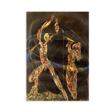 Imagem de Arte de parede em tela Max Ernst Dançarinos sob o céu estrelado Reproduções de artistas famosos impressões em tela imagens abstratas decoração de parede Max Ernst Pôster de arte famosa 120 x 80 cm (47