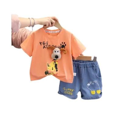 Imagem de Conjunto de Roupas Infantil Verão - Camisetas e Shorts de Algodão com 