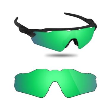 Imagem de Fiskr Lentes de reposição polarizadas anti-água salgada para óculos de sol Oakley Radar EV Path, Verde esmeralda - Espelhado Anti4s polarizado, 0