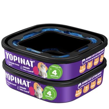 Imagem de Sacos de recarga de areia jumbo de 7 metros compatíveis com refis de lixo para animais de estimação padrão Plus XL+ e baldes estilo 2 pacotes de sacos de recarga de lixo de gato 7 camadas EVOH